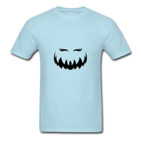 Pumpkin Face T-Shirt - powder blue