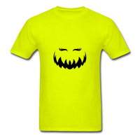 Pumpkin Face T-Shirt - safety green
