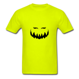 Pumpkin Face T-Shirt - safety green