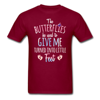 The Butterflies Turned into Little Feet T-Shirt - burgundy