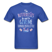 The Butterflies Turned into Little Feet T-Shirt - royal blue