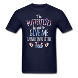 The Butterflies Turned into Little Feet T-Shirt - navy