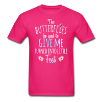 The Butterflies Turned into Little Feet T-Shirt - fuchsia