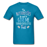 The Butterflies Turned into Little Feet T-Shirt - turquoise