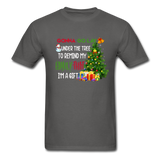 Lay Under the Christmas Tree T-Shirt - charcoal
