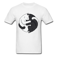 Yin Yang Cats T-Shirt - white