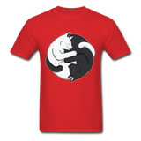 Yin Yang Cats T-Shirt - red