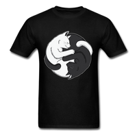 Yin Yang Cats T-Shirt - black