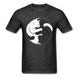 Yin Yang Cats T-Shirt - heather black