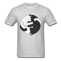 Yin Yang Cats T-Shirt - heather gray