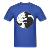 Yin Yang Cats T-Shirt - royal blue