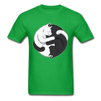 Yin Yang Cats T-Shirt - bright green