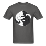 Yin Yang Cats T-Shirt - charcoal