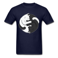 Yin Yang Cats T-Shirt - navy