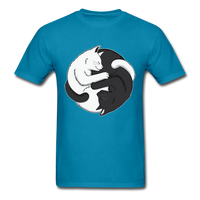 Yin Yang Cats T-Shirt - turquoise
