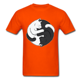 Yin Yang Cats T-Shirt - orange