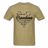 Best Grandma T-Shirt - khaki