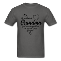 Best Grandma T-Shirt - charcoal