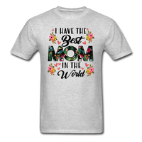 Best Mom in the World T-Shirt - heather gray