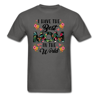 Best Mom in the World T-Shirt - charcoal