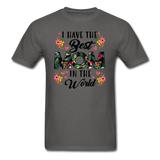 Best Mom in the World T-Shirt - charcoal