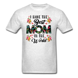 Best Mom in the World T-Shirt - light heather gray