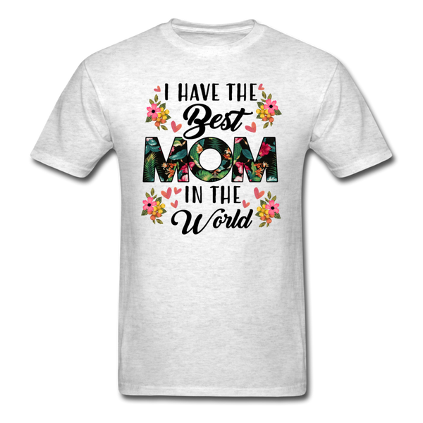 Best Mom in the World T-Shirt - light heather gray