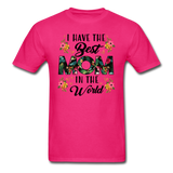 Best Mom in the World T-Shirt - fuchsia