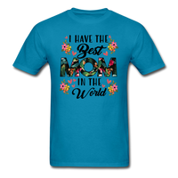 Best Mom in the World T-Shirt - turquoise