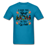 Best Mom in the World T-Shirt - turquoise