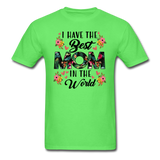 Best Mom in the World T-Shirt - kiwi