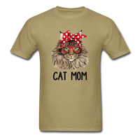 Cat Mom T-Shirt - khaki
