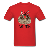 Cat Mom T-Shirt - red