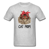 Cat Mom T-Shirt - heather gray