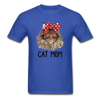 Cat Mom T-Shirt - royal blue