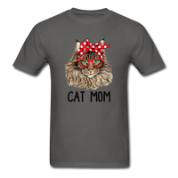 Cat Mom T-Shirt - charcoal