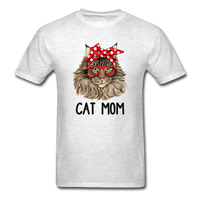 Cat Mom T-Shirt - light heather gray