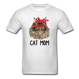 Cat Mom T-Shirt - light heather gray