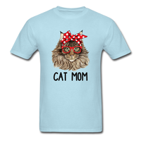 Cat Mom T-Shirt - powder blue