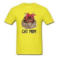 Cat Mom T-Shirt - yellow