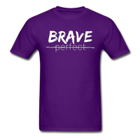 Brave, Not Perfect T-Shirt - purple