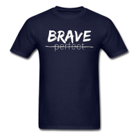 Brave, Not Perfect T-Shirt - navy