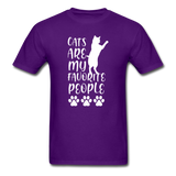 Cats Are My Favorite People T-Shirt - purple