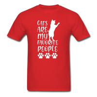 Cats Are My Favorite People T-Shirt - red