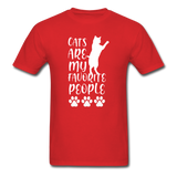 Cats Are My Favorite People T-Shirt - red