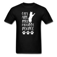 Cats Are My Favorite People T-Shirt - black