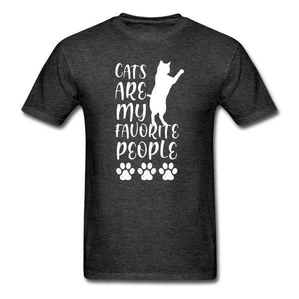 Cats Are My Favorite People T-Shirt - heather black