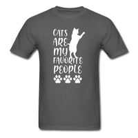 Cats Are My Favorite People T-Shirt - charcoal