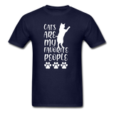 Cats Are My Favorite People T-Shirt - navy