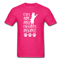 Cats Are My Favorite People T-Shirt - fuchsia